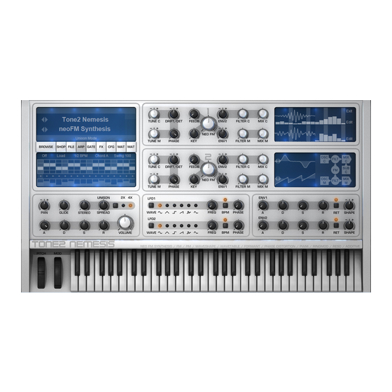 Tone2 Nemesis Virtual FM Synthesizer Manuals