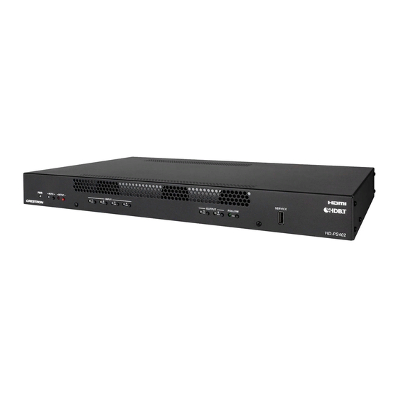 Crestron HD-PS402 Quick Start Manual