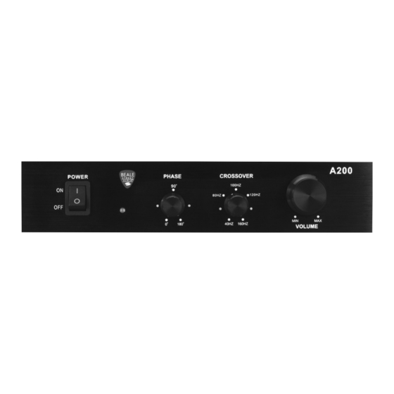 Beale Street Audio A220 User Manual