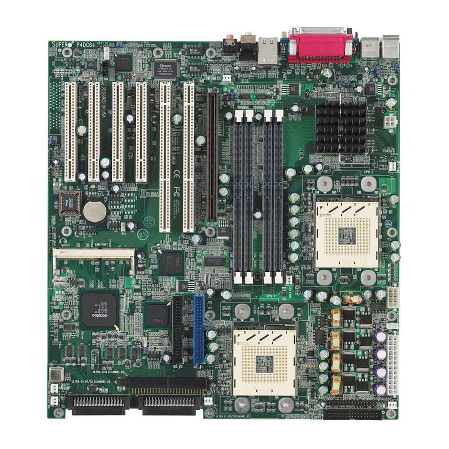 Supermicro P4DC6 Plus Quick Start Manual