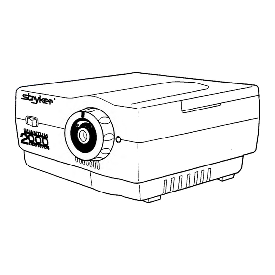 Welch Allyn Stryker Quantum 2000 Light Source Service Manual