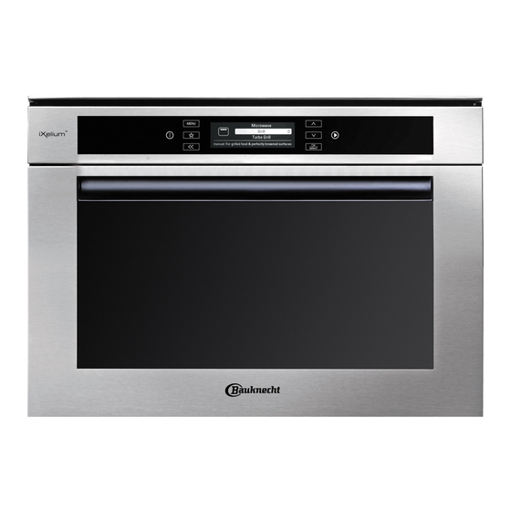 Bauknecht EMCHT 9145 Installation, Quick Start