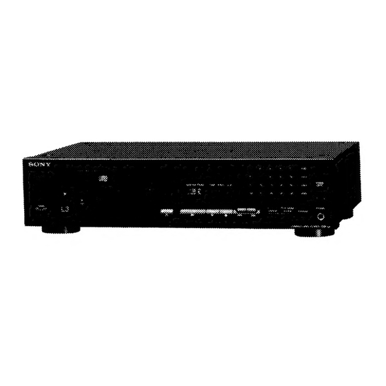 SONY CDP-L3 SERVICE MANUAL Pdf Download | ManualsLib