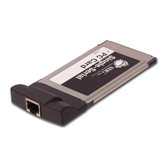 SIIG Single-Serial PC Card Quick Installation Manual