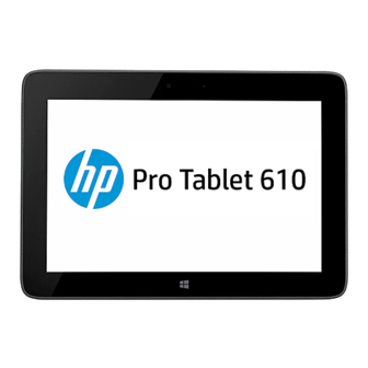 HP Pro Tablet 610 Maintenance And Service Manual