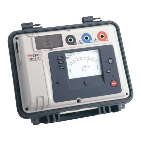 Megger MIT510 User Manual