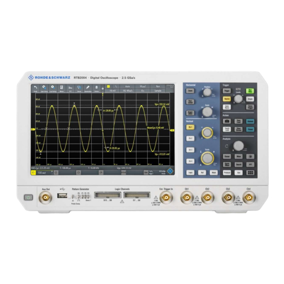 Rohde & Schwarz RTB2000 Manual