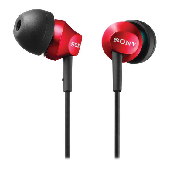 Sony MDR-EX58V Specifications