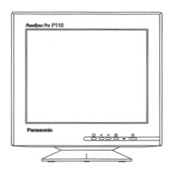 Panasonic PANASYNC P110 User Manual