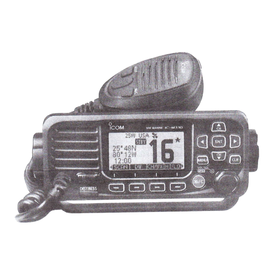 Icom IC-M330 Instruction Manual