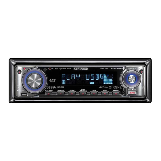 User Manuals: Kenwood KDC-X590 Car CD Player