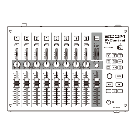 Zoom F-Control FRC-8 Operation Manual