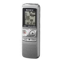 Sony ICD BX700 - 1 GB Digital Voice Recorder Operating Instructions Manual
