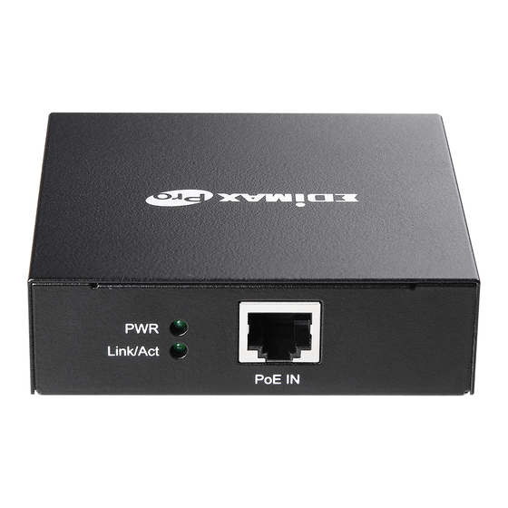 Edimax GP-101ET Gigabit PoE Extender Manuals