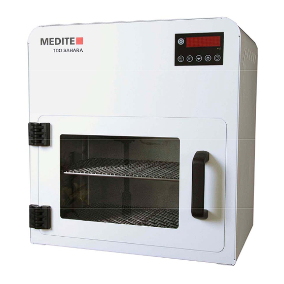Medite TDO Sahara Manuals