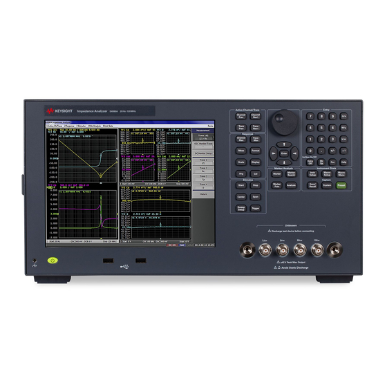 Keysight Technologies E4990A Installation Manual