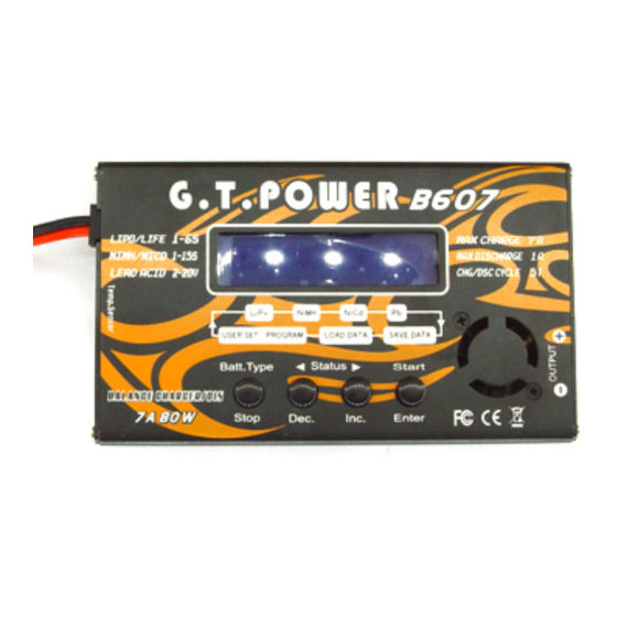 G.T.Power B607 Operating Manual