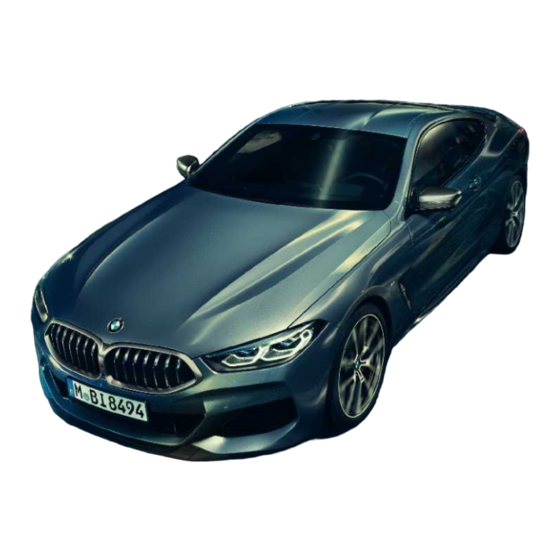BMW 8 Coupe Series Owner's Handbook Manual