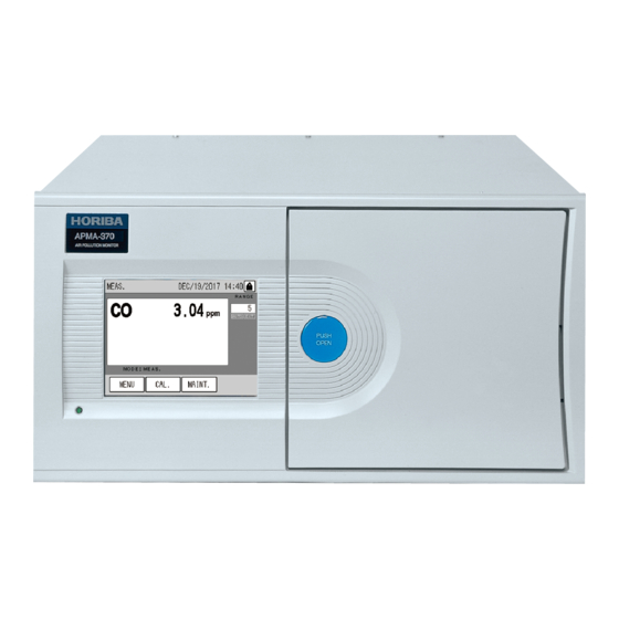 horiba APMA-370 Operation Manual