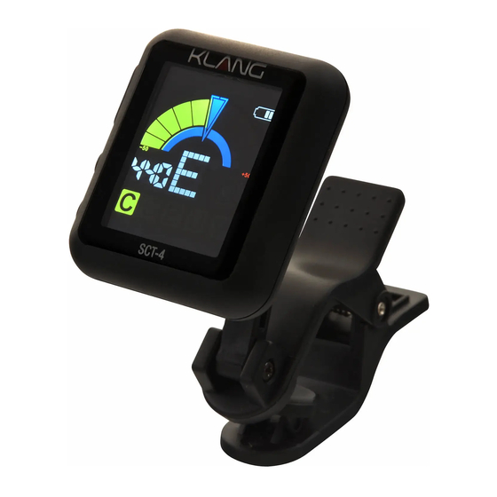 Klang CLIP TUNER SCT-4 Quick Start Manual