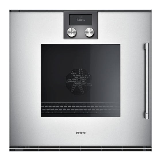 Gaggenau BO 250 Series Use And Care Manual