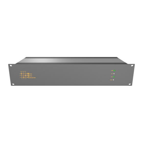 Matrix Switch Corporation MSC-2HD0824S Product Manual