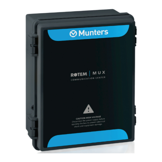 Munters MUX 2 Manual For Use And Maintenance