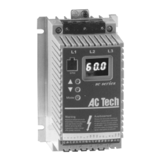 AC Tech SCF Series Quick Reference Manual