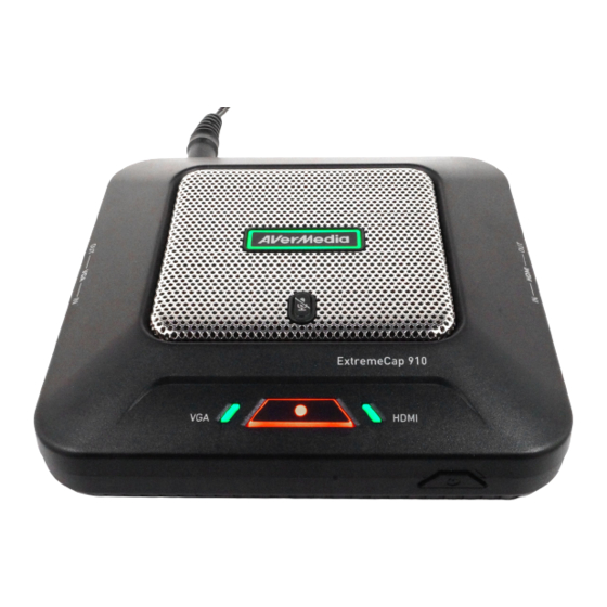 Avermedia ExtremeCap 910 Quick Manual