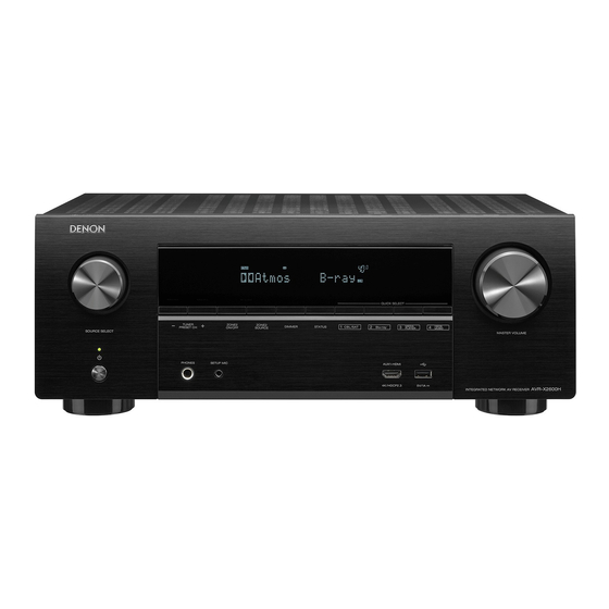 Denon AVR-X2600H Owner's Manual