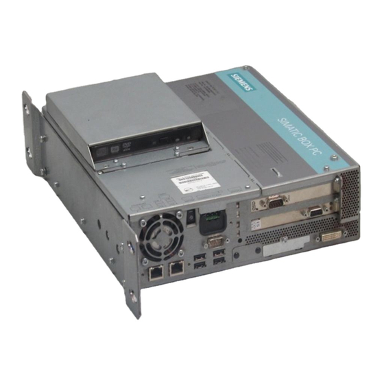 Siemens Simatic box pc 627b Operating Instructions Manual