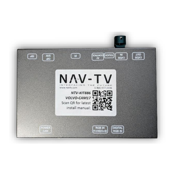 Nav TV VOLVO-CAM17 Quick Start Manual