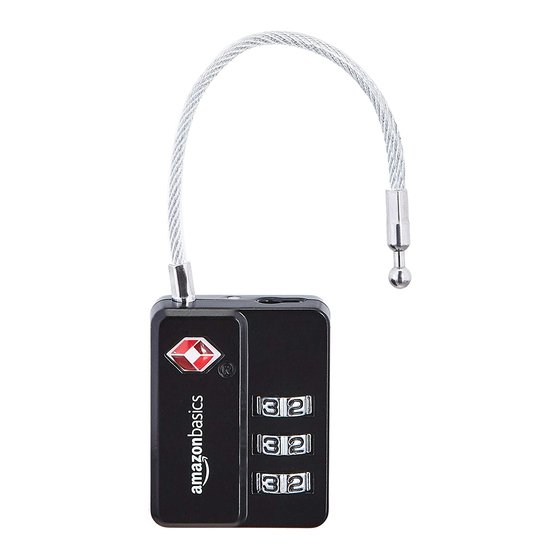 AmazonBasics Travel Sentry AB-TL100 Quick Start Manual