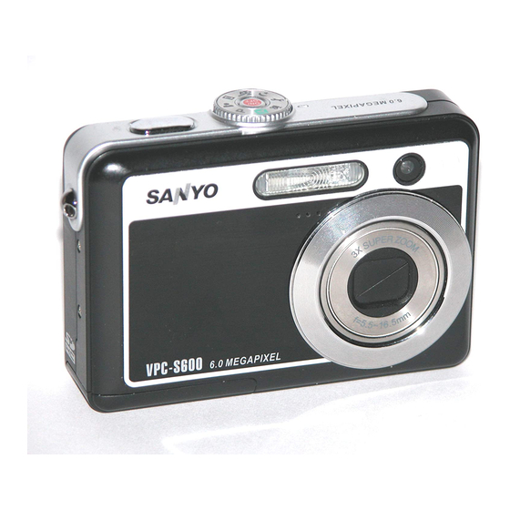 Sanyo VPC-S600 - 6-Megapixel Digital Camera Manuals