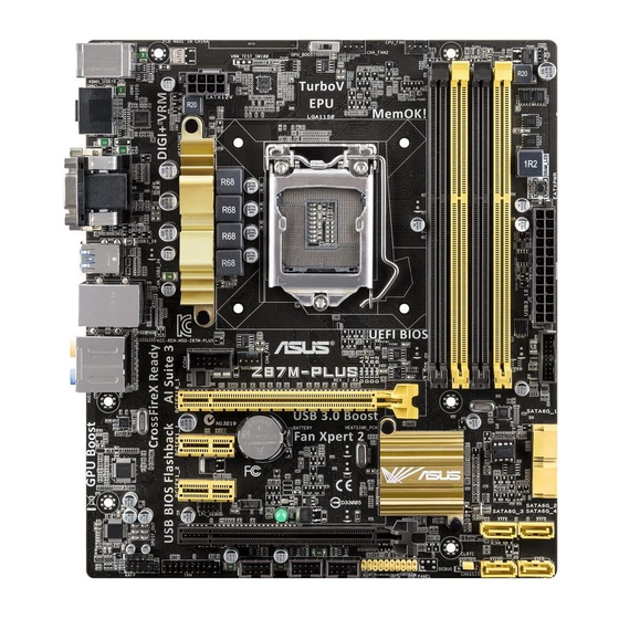 Asus Z87M-PLUS Quick Start Manual