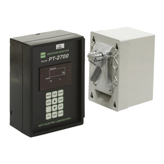 Kett PT-2700 Grain Moisture Tester Manuals