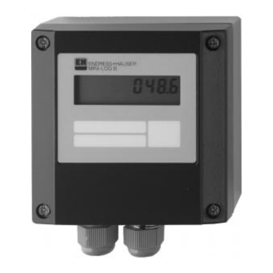 Endress+Hauser mini-log b Operating Instructions Manual
