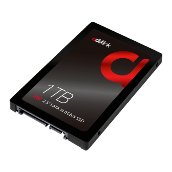 User Manuals: addlink SATA III Internal SSD Drive