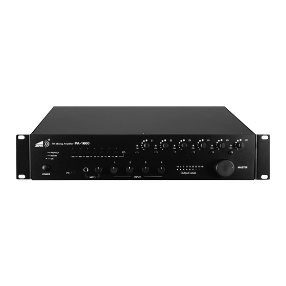 Audio-Visual Station PA-1600 Operating Instructions Manual