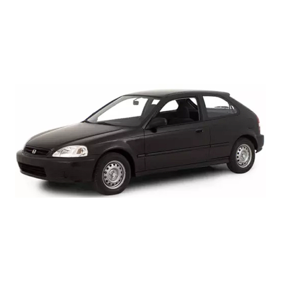 Honda 2000 Civic Hatchback Owner's Manual