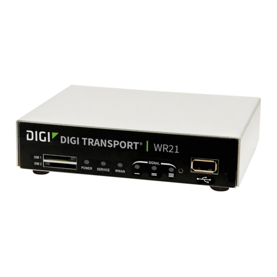 Digi WR21 Installation, Operation And Maintenance Manual