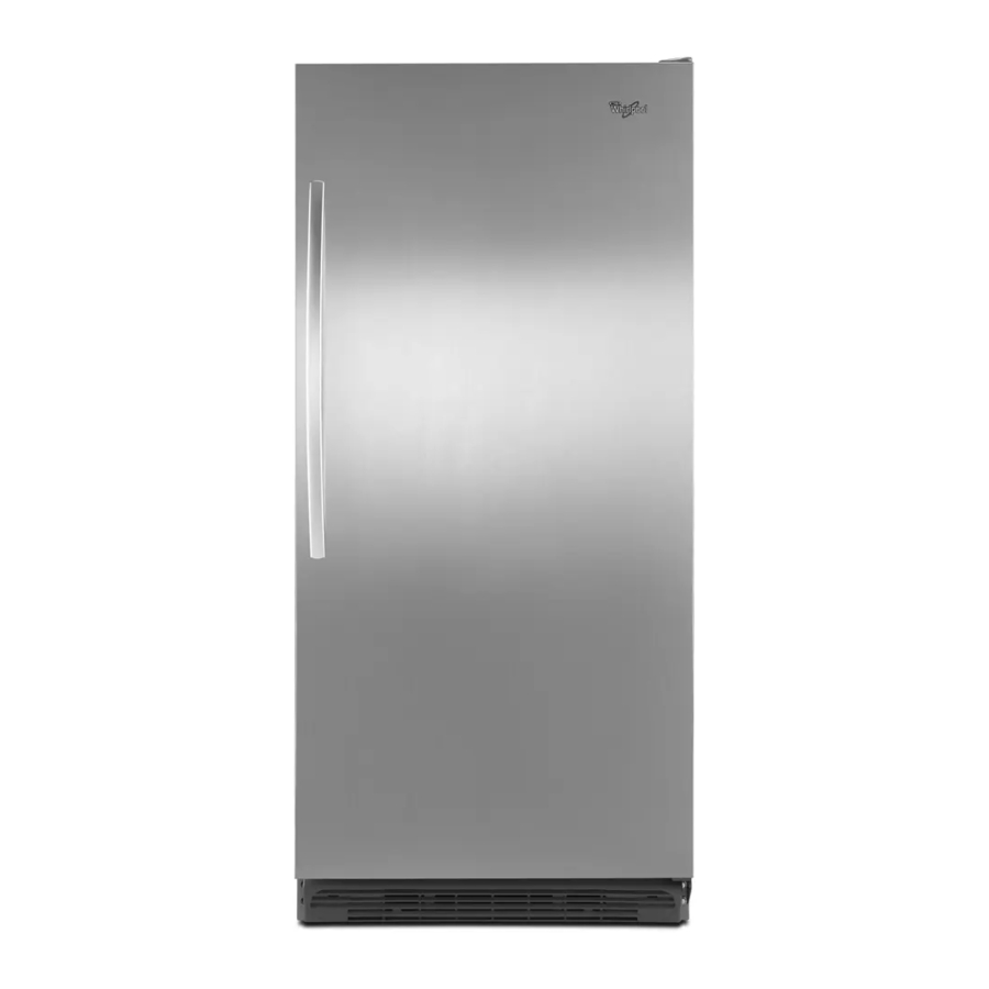 Whirlpool EL88TRRWS - 18 cu. ft. Sidekicks All-Refrigerator with Adjustable Door Bins Manual