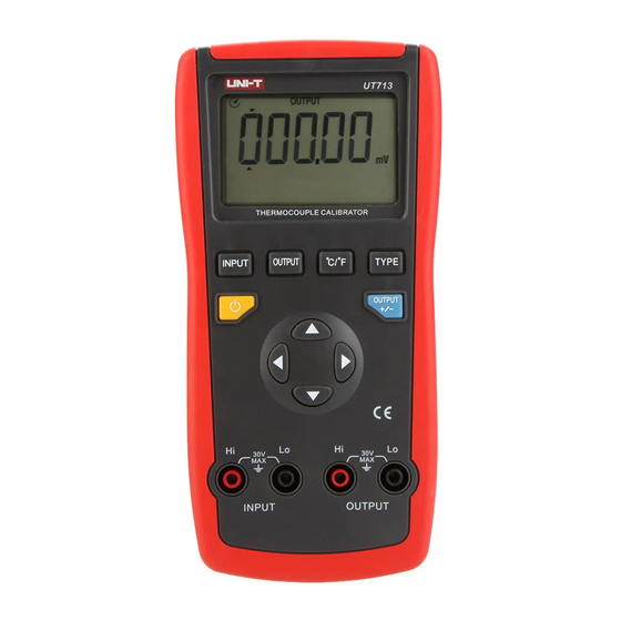 UNI-T UT713 Operating Manual