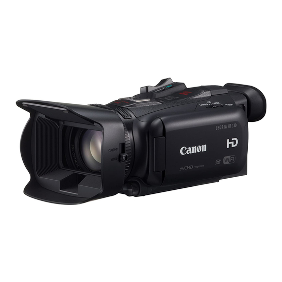 Canon VIXIA HF G30 Instruction Manual