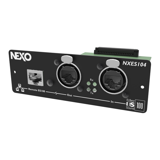 Nexo NXES104 User Manual