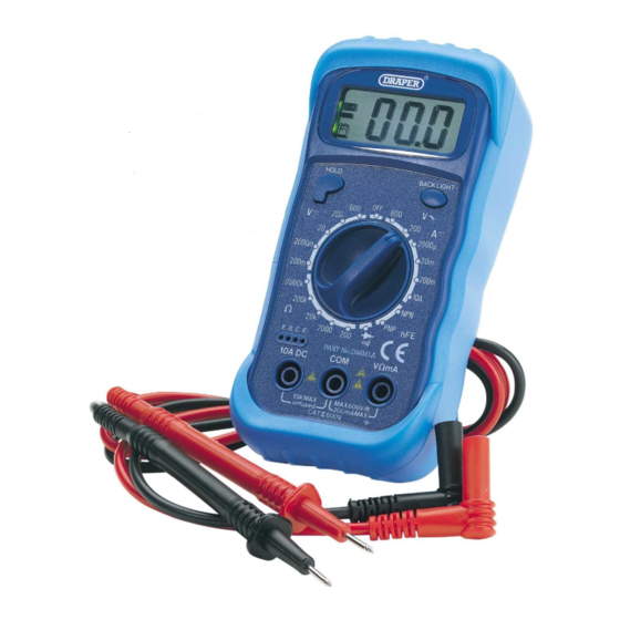 Draper DMM1A Instructions Manual