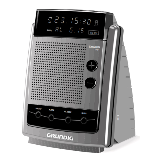 Grundig SONOCLOCK SC 910 Manuals