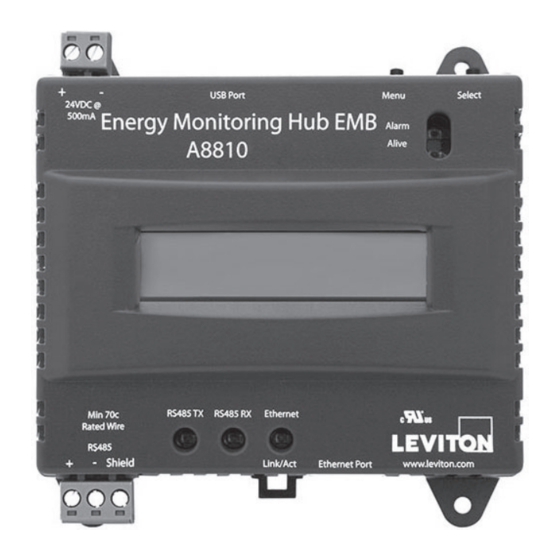 Leviton EMB Hub Installation And Operation Manual