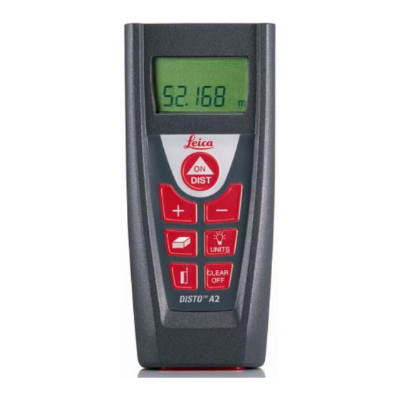 Leica Geosystems DISTO A2 Distance Meter Manuals