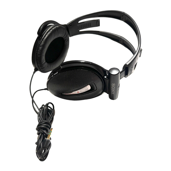 Sony MDR-NC20 Operating Instructions